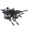 Oster Ashford 10-Piece Black Aluminum Nonstick Cookware Set